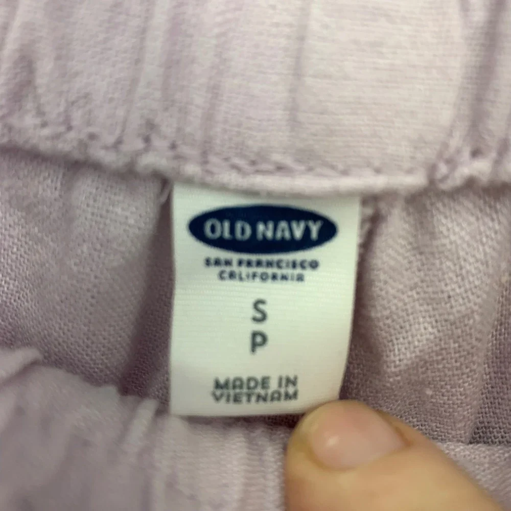 Old Navy Womens SP Linen Blend Cropped Jogger Pants Beach Coastal Resort Pull On